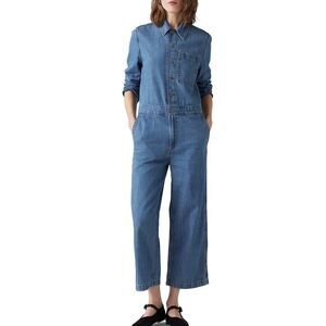 Levi' Strauss Blue Long Sleeve Heritage Denim Jumpsuit
